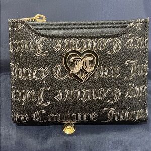 Juicy Couture Black and Gold Heart Logo Wallet
